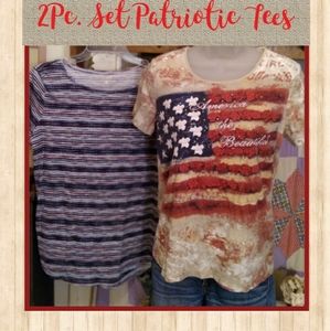 2pc Set Patriotic Tees